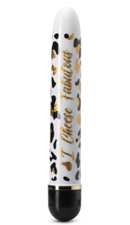 Бело-черный классический вибратор I Choose Fabulous - 17,8 см.
