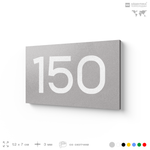 Номер на дверь 150, табличка на дверь для офиса, квартиры, кабинета, аудитории, склада, голубой 120х70 мм, Айдентика Технолоджи