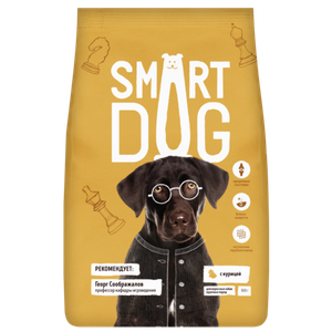 Сухой корм для взрослых собак крупных пород, Smart Dog, с курицей