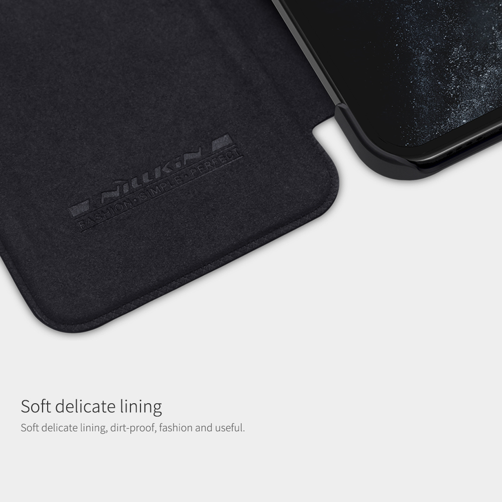 Кожаный чехол книжка от Nillkin для смартфона iPhone 12 Pro Max, серия Qin Leather