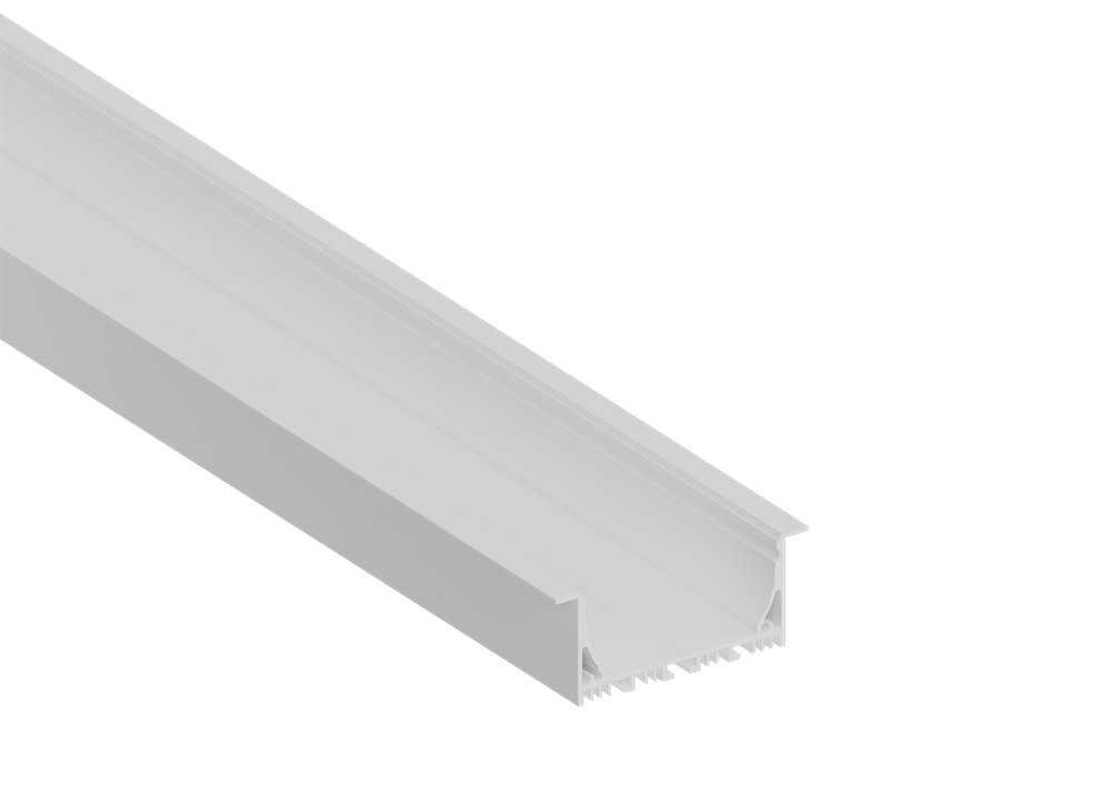 Врезной алюминиевый профиль,  85х35х2000. Цвет: Белый матовый, RAL9003,Серия:DN8ALE