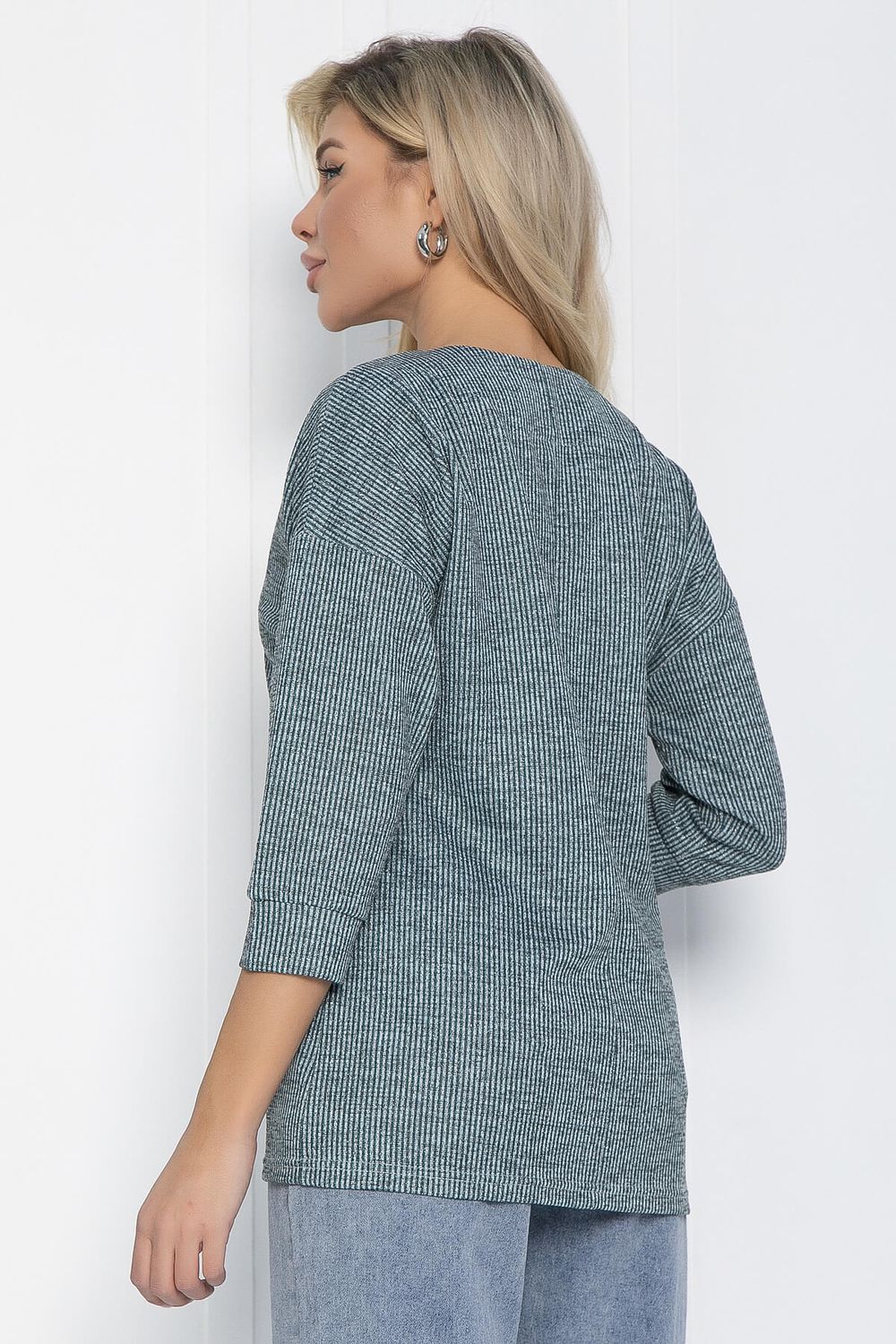 Блуза В гармонии с собой (серо-зеленая) Б12424 LT Collection