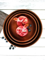 Набор деревянных сервировочных тарелок из кедра