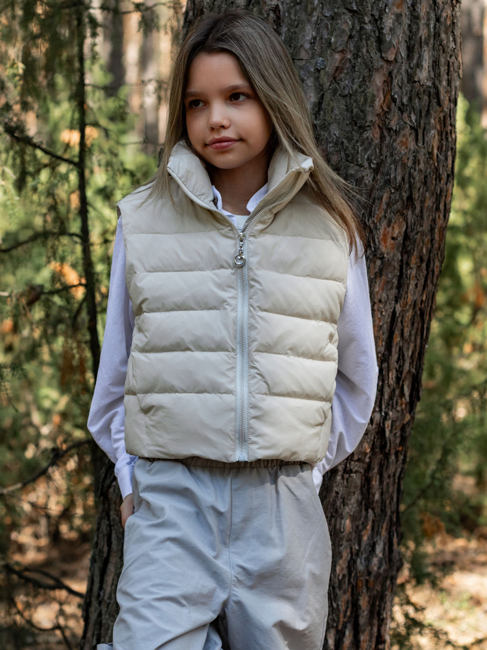 Жилет для девочек Кейт ваниль