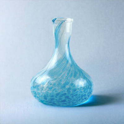 Колба для кальяна Glass MighT "LagoonA" (Бело-голубая крошка)