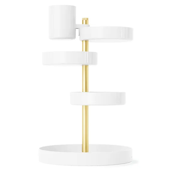 Органайзер настольный pirouette, белый/латунь