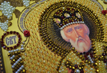 Ткань с нанесенной авторской схемой Образ Святого Николая "Чудотворца" (+инструкция)