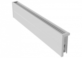 Конвектор настенный Vitron 600 х 125 х 1600 мм (белый RAL 9016), подключение нижнее, правое, с термоклапаном