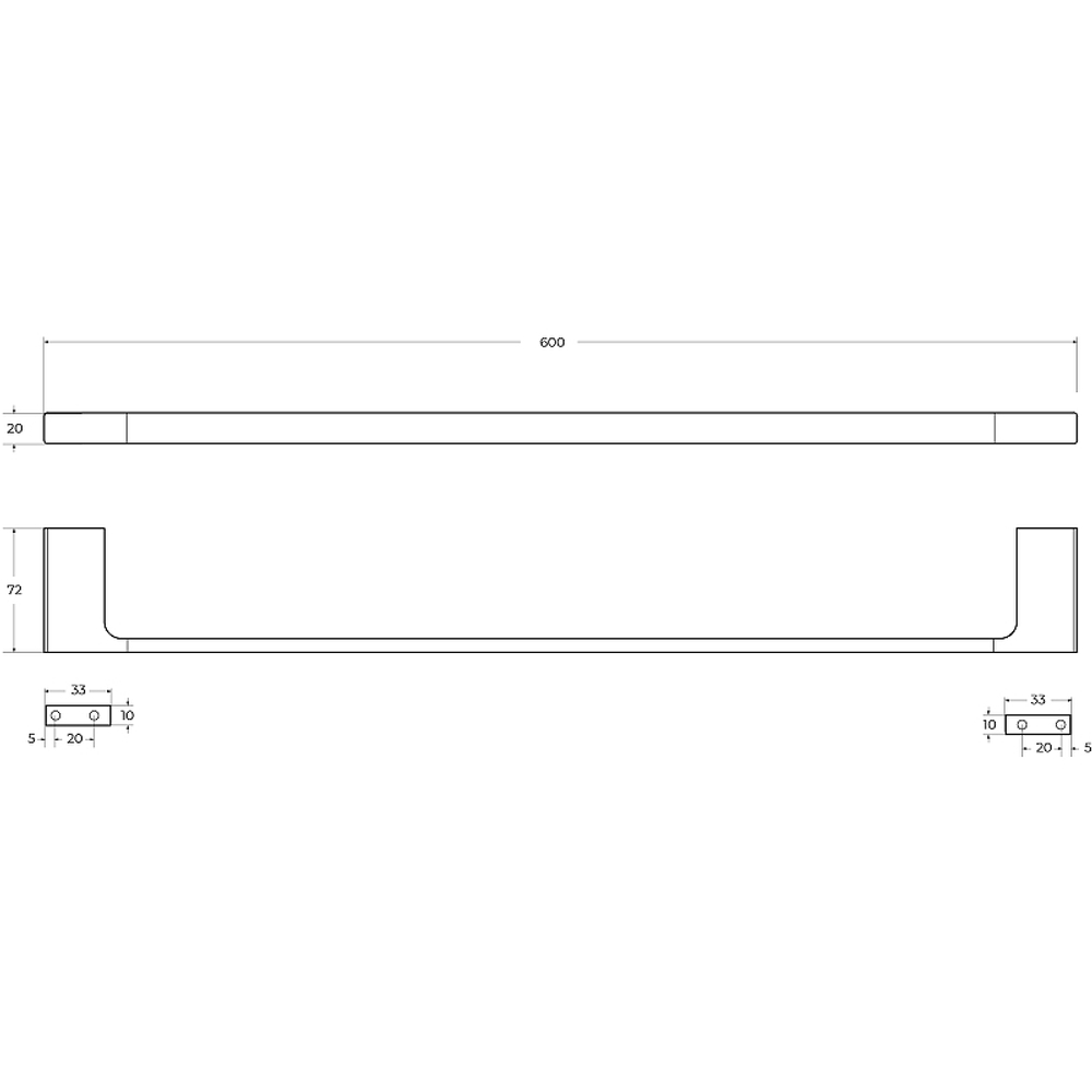 Полотенцедержатель Cezares Slider SLIDER-TH-60-01 Хром