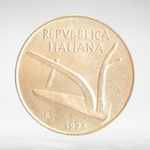 Italy 10 Lire 1975 R, VF