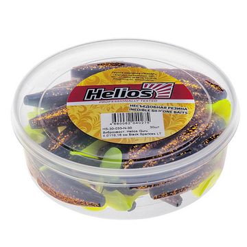 Виброхвост несъедоб. Guru 4,0'/10,16 см Black Sparkles LT 30шт. (HS-30-033-N-30) Helios