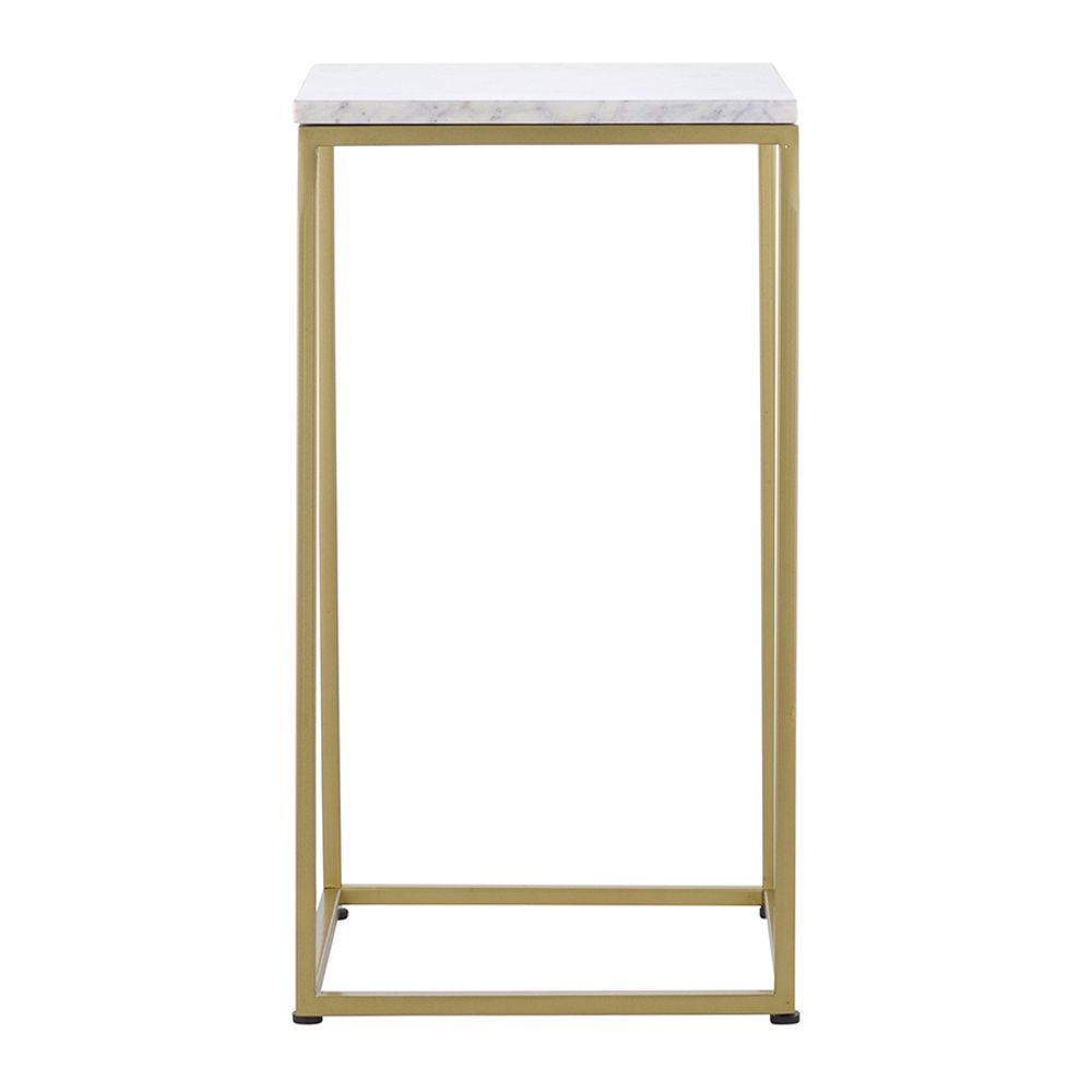 Набор из 2-х столиков Mayen Gold, белые/золотистые