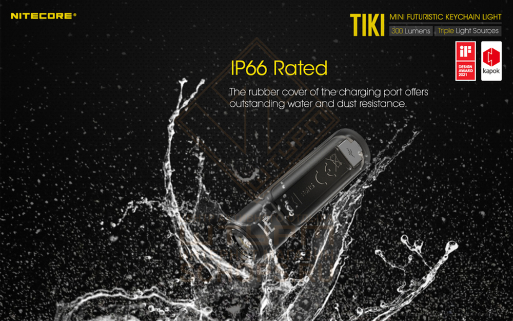 Фонарь брелок Nitecore TIKI LE, Black