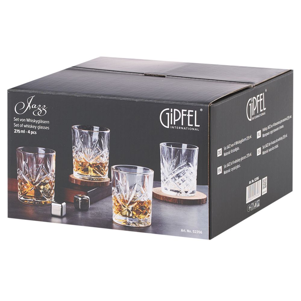 Набор из 4 бокалов для виски Gipfel Jazz 52356 275 мл