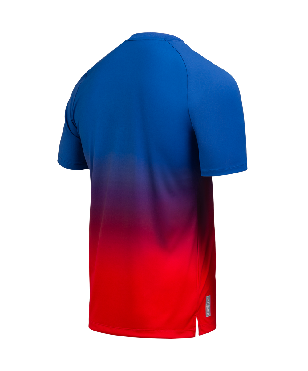 Футболка разминочная JOGEL NATIONAL PerFormDRY Pre-Match Tee, сине-красный