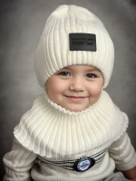 Шапка и снуд детские осенние