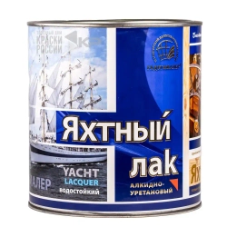 Лак яхтный для дерева глянцевый бесцветный 2.7л, РАДУГАМАЛЕР / быстросохнущий, высокопрочный, атмосферостойкий, водостойкий, устойчив к УФ - излучению