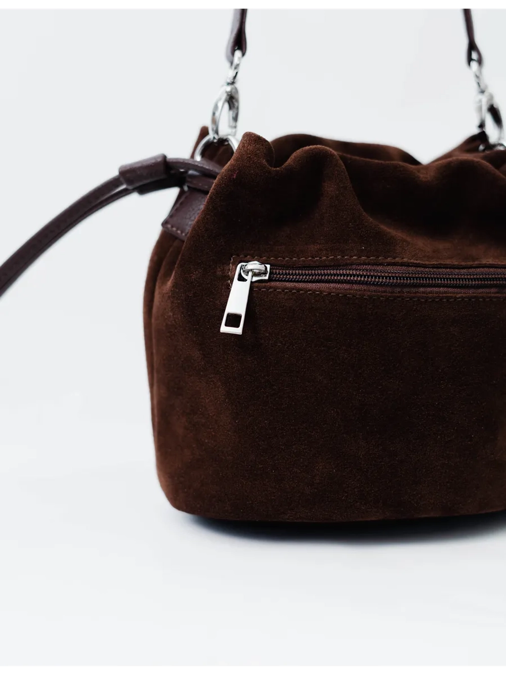 Сумка через плечо маленькая натуральная замша