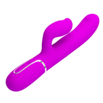 Лиловый вибратор-кролик с пульсацией Gigi - 22,8 см. (Цвет: лиловый)