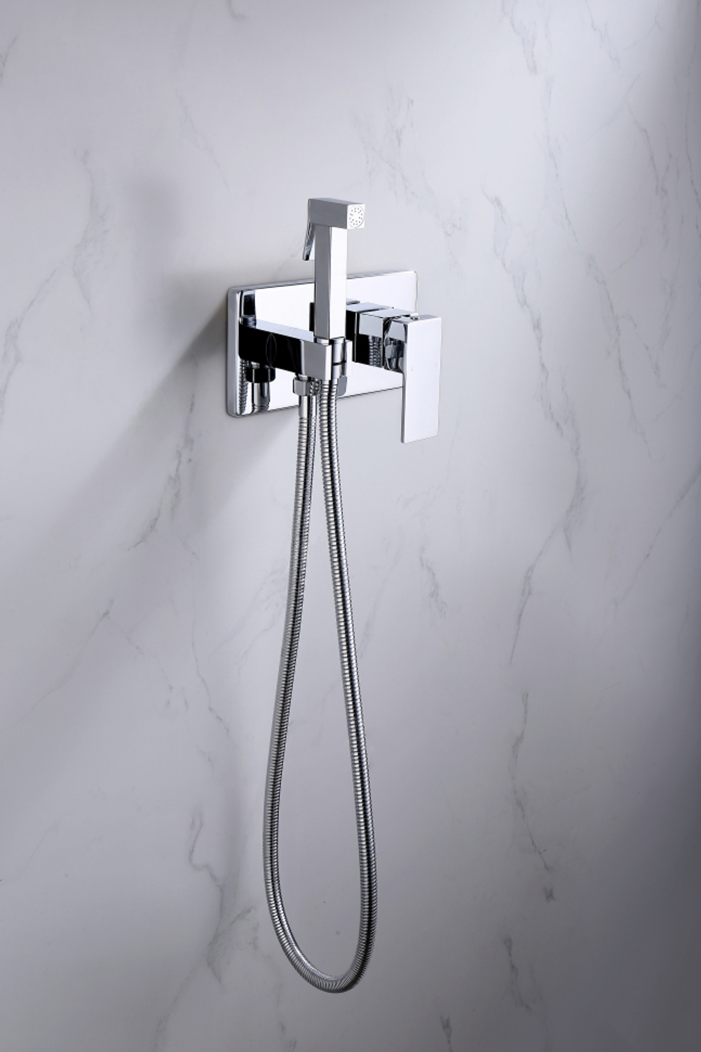 Смеситель встраиваемый с гигиеническим душем Grocenberg GB004 Хром