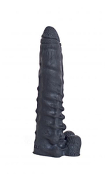 Чёрный фаллоимитатор-гигант "Аватар" - 31 см.