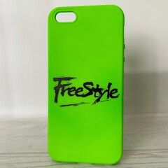 Силиконовый чехол Mat TPU матовый FreeStyle для iPhone 5, 5s, SE 2016 (Салатовый)