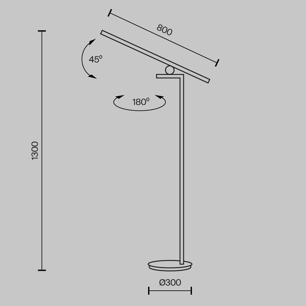 Торшер светодиодный Maytoni   MOD363FL-L14B3K