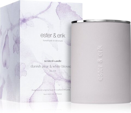 ester & erik scented candle danish pear & white blossom (no. 04) - ароматическая свеча /   350  g  / GTIN 5713538003027