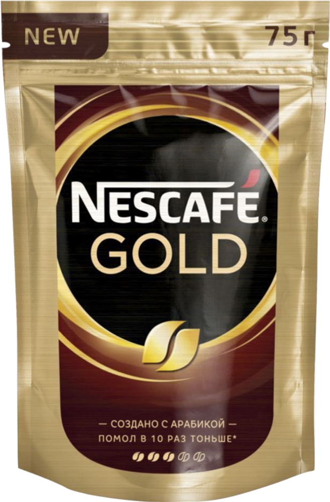 Кофе растворимый Nescafe Gold, пакет, 75 г 5 уп