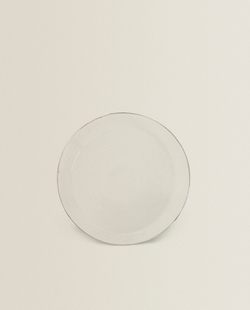 ZARA HOME ТАРЕЛКА ИЗ БОРОСИЛИКАТНОГО СТЕКЛА С ОБОДКОМ