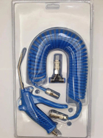 Пистолет продувочный JC164 комплект со шлангом 5 м (6*4 мм) и Т-обр. фитингом на быстрых разъемах Мини Евро