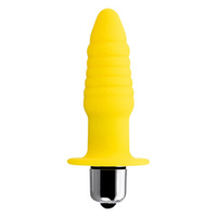 Желтая анальная вибровтулка 11см ToyFa ToDo Lancy 358008