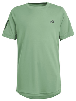 Футболка для мальчика теннисная Adidas B Club 3 Stripes Tennis Shirt - зеленый