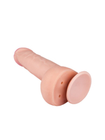 Фаллоимитатор на присоске средних размеров - 21 см. (Цвет: телесный)