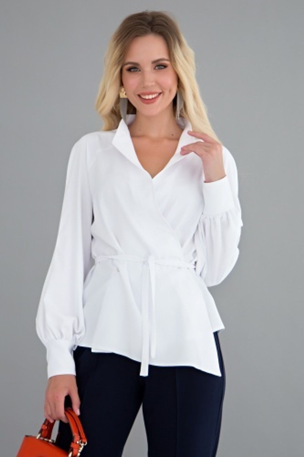 Блуза "Идеальная асимметрия" (белая) Б1525-11 LT Collection