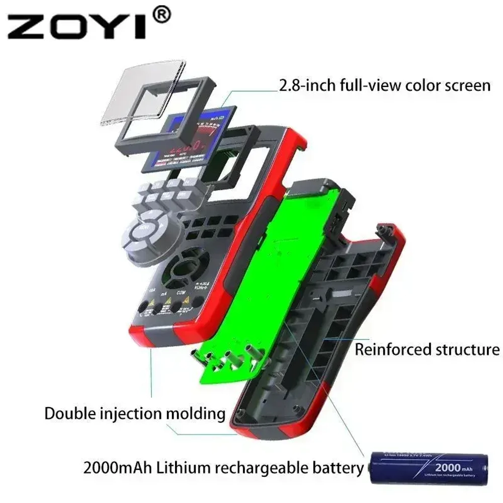 Мультиметр ZT-702S ZOYI осциллограф 10МГц портативный многофункциональный