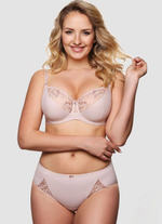 Бюстгальтер-балконет на косточках с мягкими трехразрезными чашками (Размер: 70E) (Цвет: пудровый)