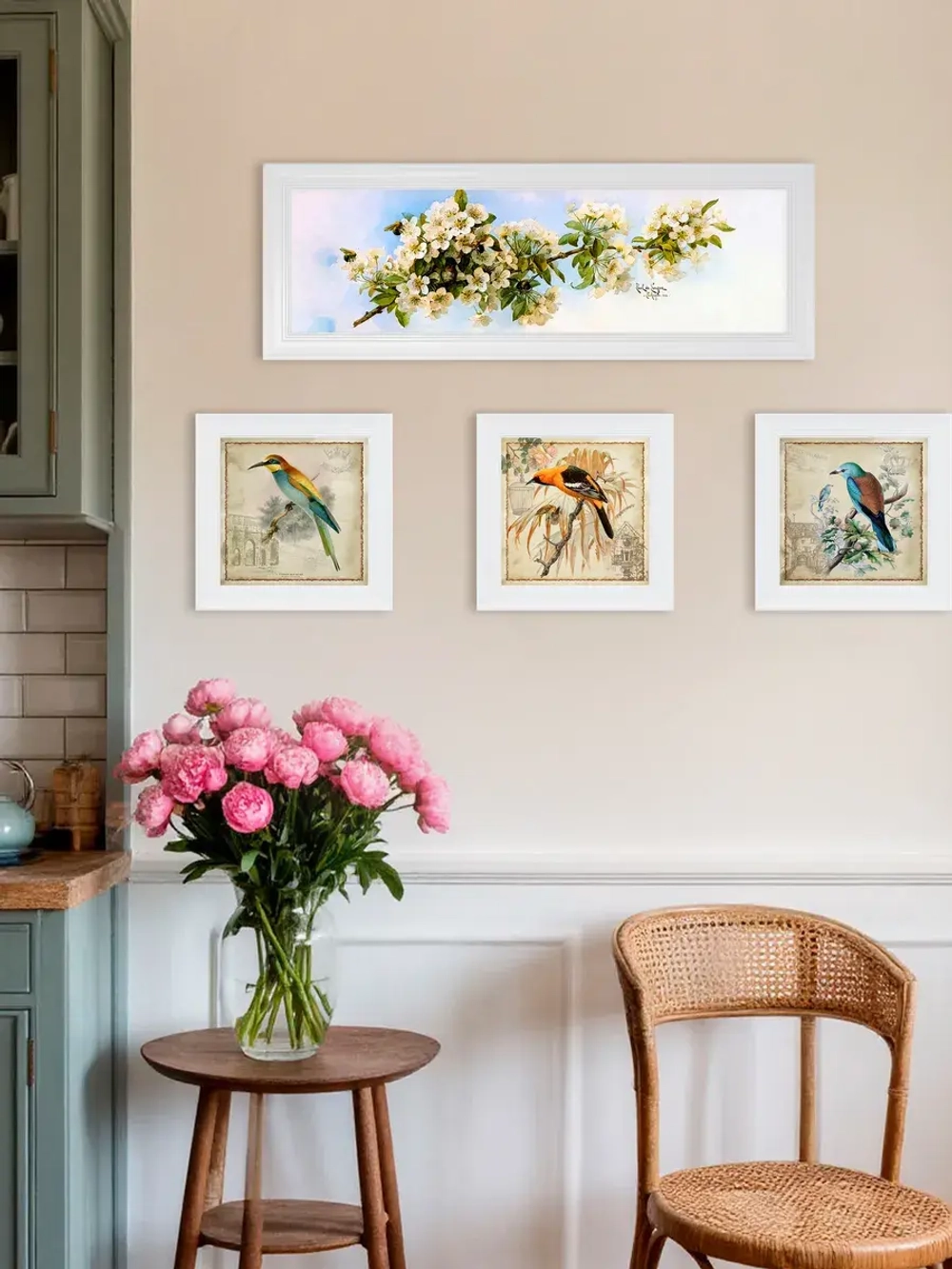 Картина на стену интерьерная на холсте в раме 23*65 см