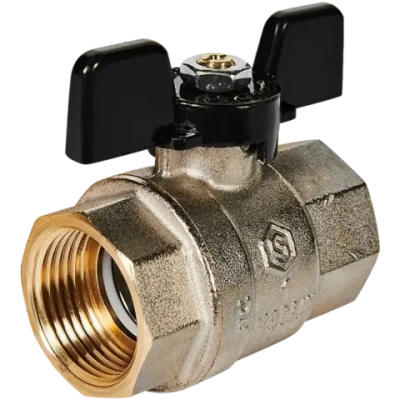 Кран шаровой STOUT полнопроходной 1" внутренняя-внутренняя (бабочка)