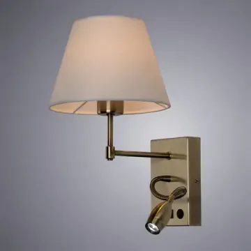 Бра 1*E27+3W 3000K A2581AP-2AB бронза Elba Arte Lamp