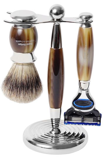 НАБОР КИСТЬ ДЛЯ БРИТЬЯ СТАНОК С ЛЕЗВИЕМ FUSION РОГ T&H