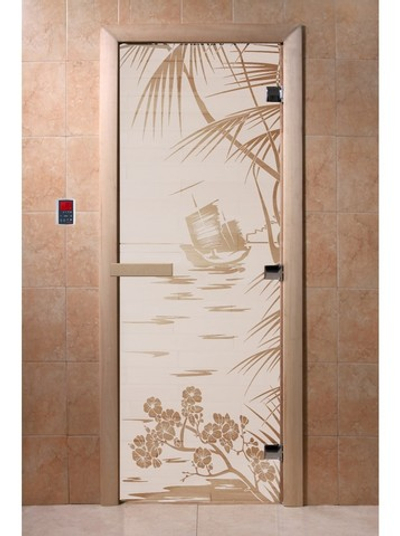 Дверь "Голубая лагуна сатин"