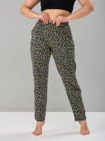 Брюки Б-18/тюльпаны-бирюзаромашки