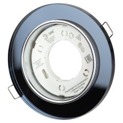 Светильник встраиваемый cо светодиодной подсветкой ЭРА DK LD51 BK под лампу GX53 черный | Встраиваемые LED светильники