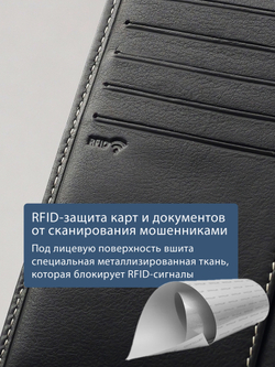 609 R - Портмоне вертикальное 5в1 с RFID защитой