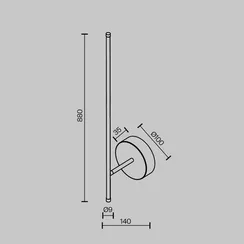 Настенный светильник (бра) Элегантный / Elegant 2700К 12Вт Maytoni c085wl-l12bs2.7k
