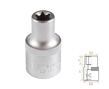 Цена на AFFIX AF00043011 Головка торцевая TORX Е-стандарт 1/2", E11
