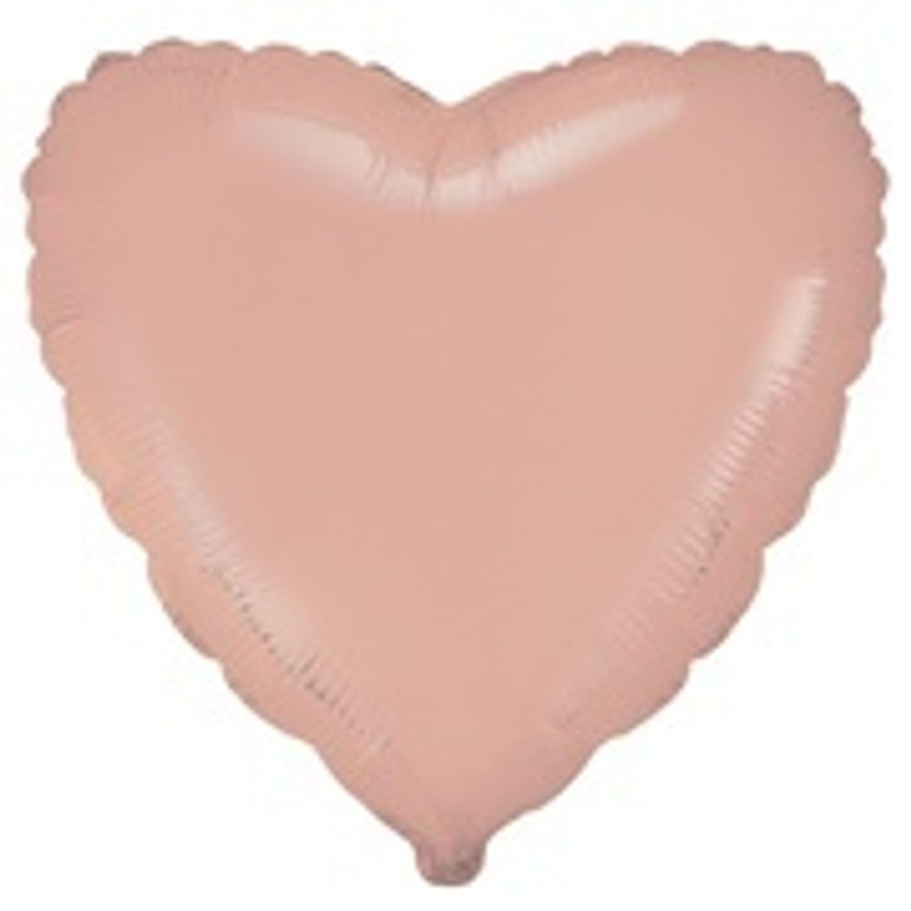 Ф 18" Сердце Пастель Пудра 40 см.