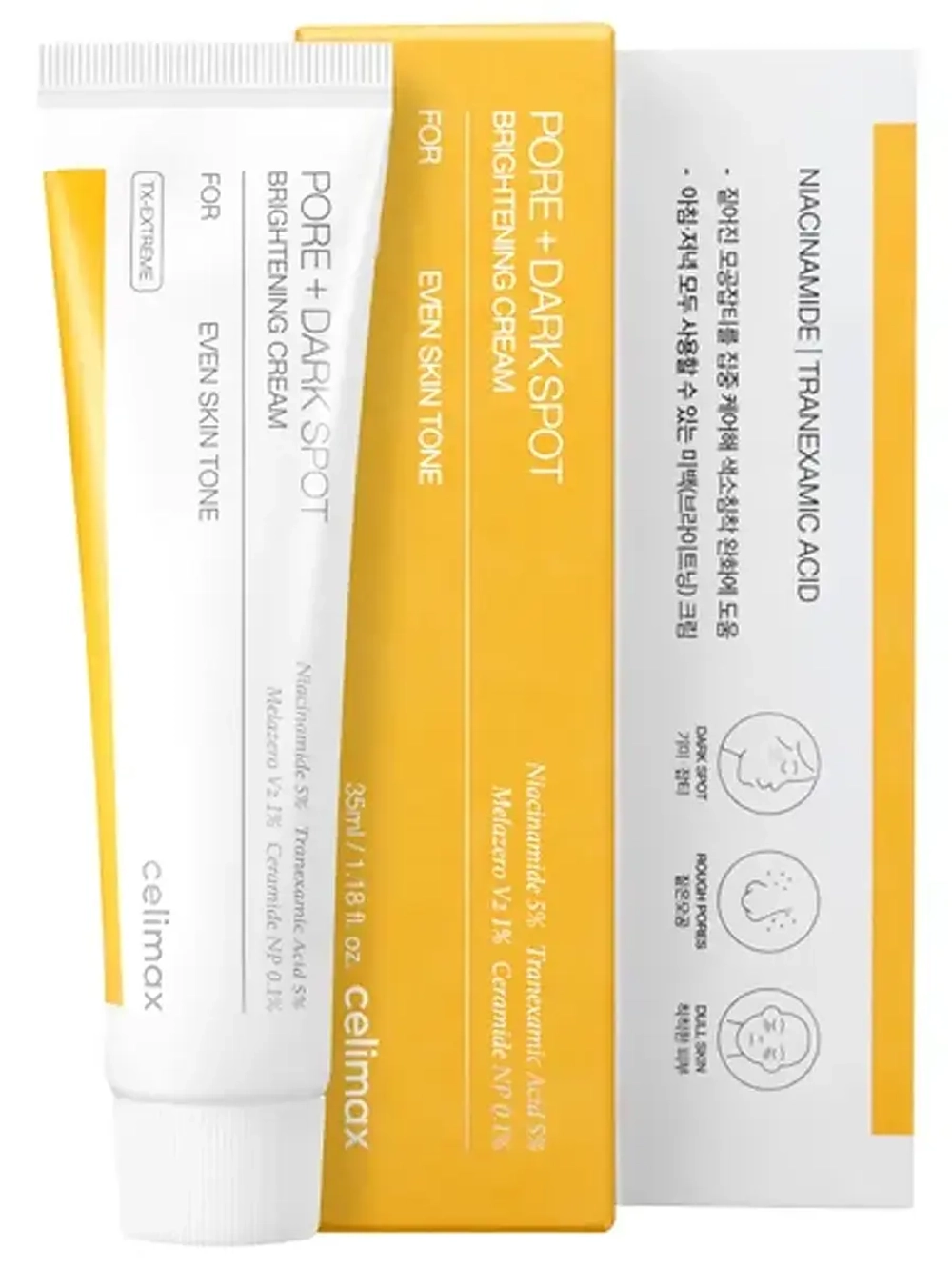 Celimax Осветляющий крем для выравнивания тона Pore Dark Spot Brightening Cream 35 мл