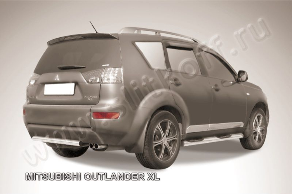 Защита заднего бампера (нержавейка) Mitsubishi Outlander XL (2005-2009) d57